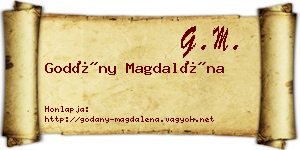 Godány Magdaléna névjegykártya